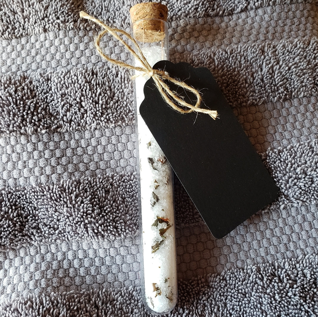 **SALE** Handmade Fine Tea Rock Salt Blend Bath Booster | Blue Granate
