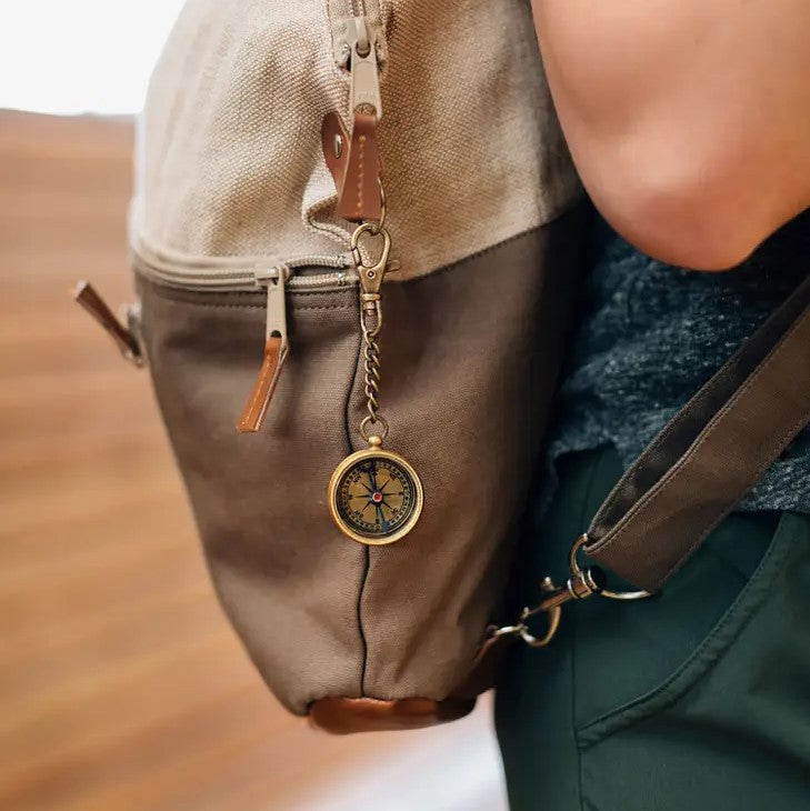 Stay The Course Handmade Brass Compass Key Chain – LunaBranch