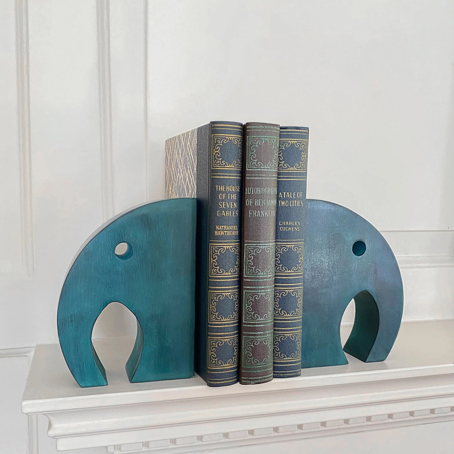 Hand-Carved Elephant Book Ends Gorara Soapstone | India Artisans