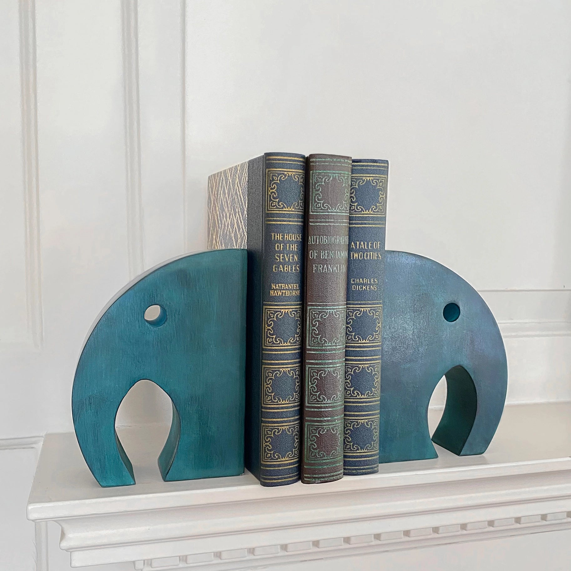 Hand-Carved Elephant Book Ends Gorara Soapstone | India Artisans